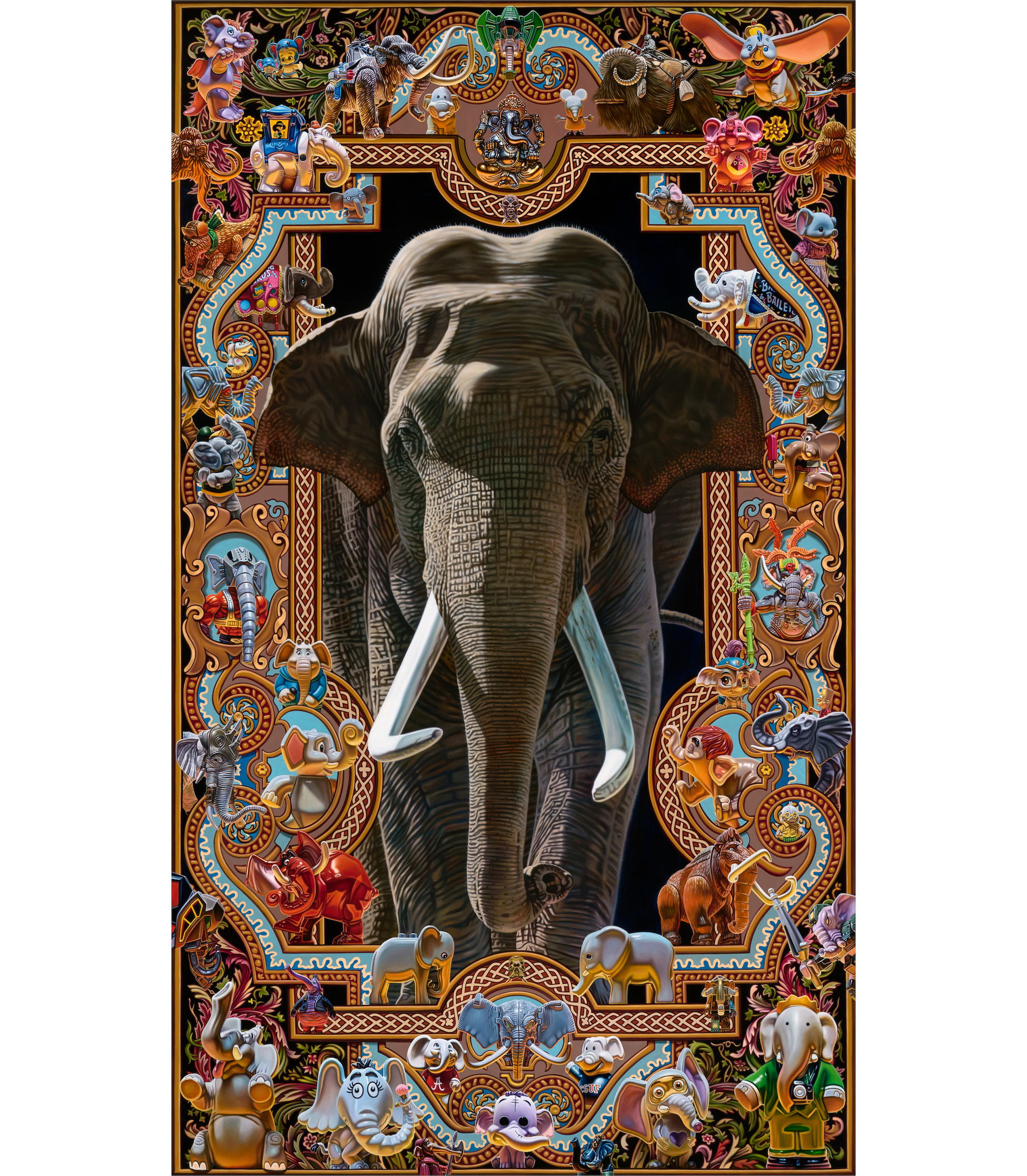 Lifesize Elephant Painting